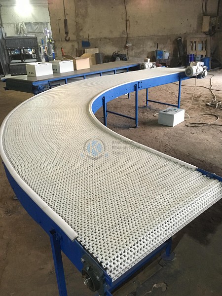 Производство Поворотный радиусный конвейер КМ